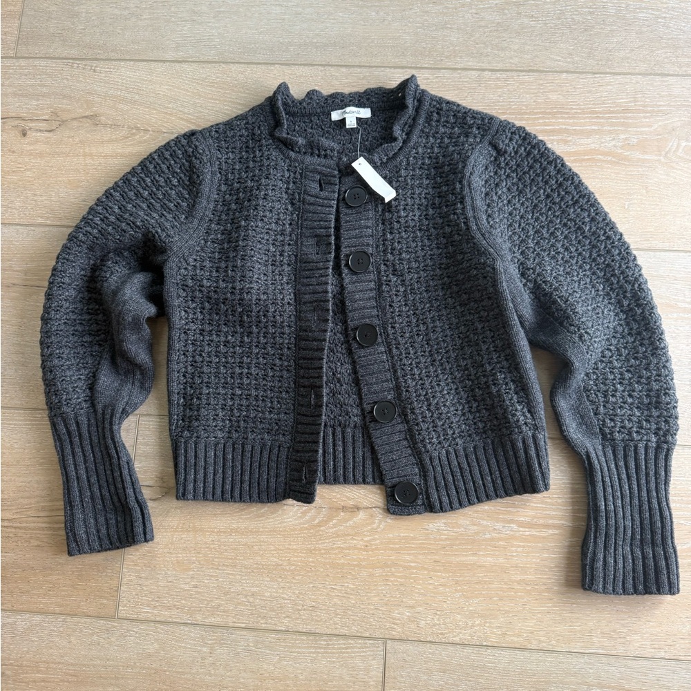 Madewell Charcoal Textured Cardigan